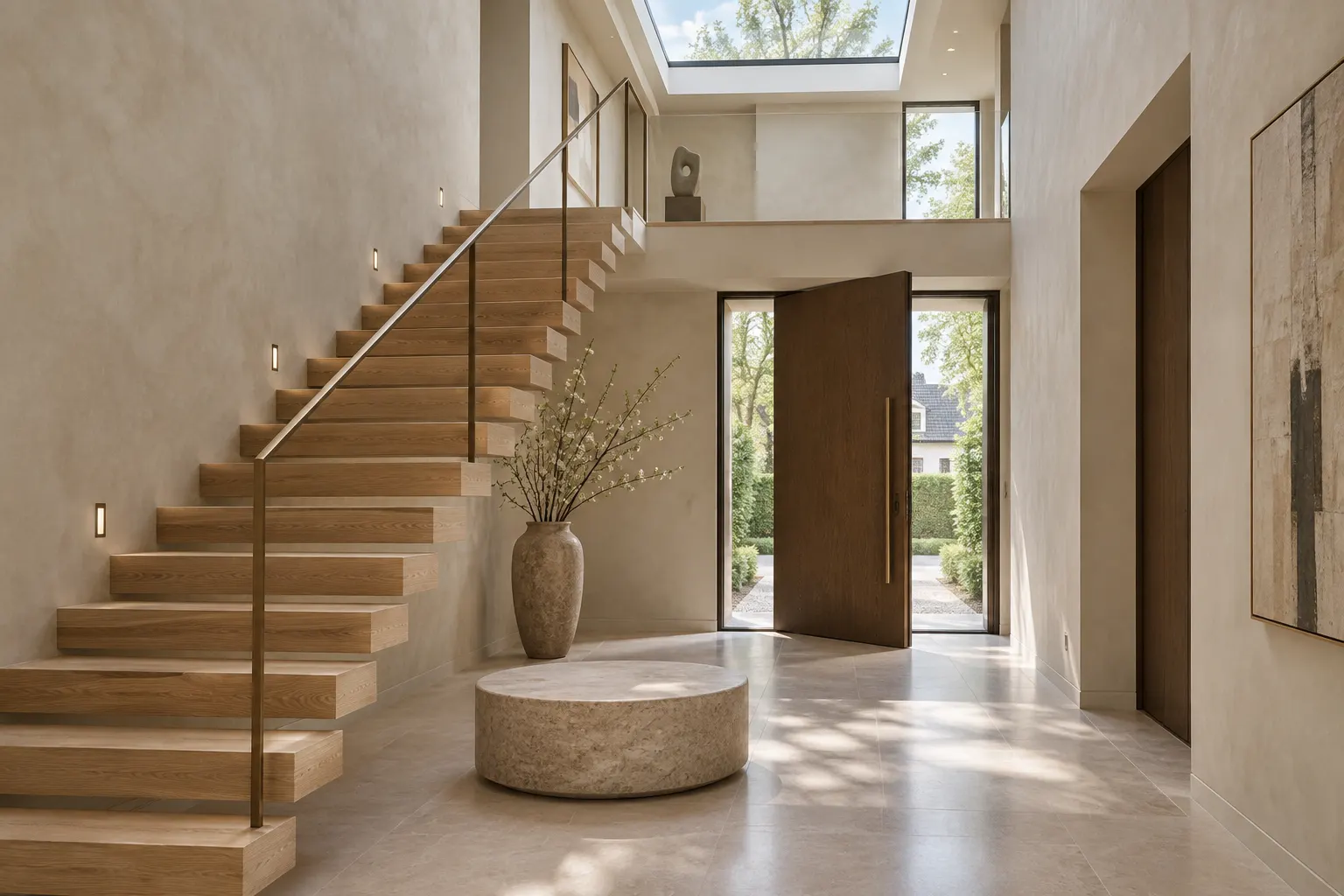 Entrée mit Kragtreppe
